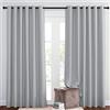 PONY DANCE Tenda Oscurante ad Anelli per Interni - Tende Termiche Isolanti per Interni Tende Moderne Parete Divisoria per Soggiorno 2 Pezzi L 200 x A 210 cm, Grigio Chiaro