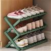 WOLWES bambù Scarpiera Aperta Pieghevole Rastrelliera Scarpe 3/4/5/6 Strati Portascarpe per Ingresso, Esterno, Campeggio (Color : Green, Size : 50cm 3 Layers)