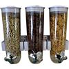 United Entertainment - Dispenser Cereali/Dispenser per Cereali/cornflakess/Dispenser Triplo con Supporto da Parete per Cereali, cornflakes e Cereali - Bianco 50 x 11x 31 cm