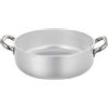 Baldassare Agnelli Pentole Agnelli ALMR110628 Casseruola Cilindrica, Bassa in Alluminio con 2 Manici in Acciaio Inossidabile, Argento, 28 cm, 1 Pezzo