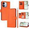 LIAOCY Custodia a Libro Portafoglio per Xiaomi Redmi Note 17 4G / 5G, Pelle PU con Fibbia Magnetica [9 Scomparti per Carte], Cover Business Antiurto con Supporto, Orange.