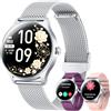 idomars Orologio Smartwatch Donna Chiamate Bluetooth: 1.27 Smart Watch con Cardiofrequenzimetro da Polso Saturimetro Sonno da 100+ Modalità Sportive IP68 Impermeabile Contapassi Watches per Android e IOS