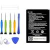 ERYNK BTE-2000 Batteria di ricambio compatibile con batteria di ricambio CAT S22 Flip con set di attrezzi
