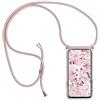 Paekear Custodia con Collana per Motorola Moto G9 Play / Moto E7 Plus, Cover Trasparente Morbido Silicone con Cordino Case con Laccio Tracolla [Antiurto] [AntiGraffio] [Antiscivolo] TPU Cover con Collana