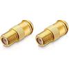 conecto connettore F, innesto F, presa F rapida su presa F, adattatore per prolunga cavo antenna/cavo coassiale, placcato oro, set di 2