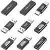 AOUZOVLI 9 Pezzi Adattatore USB Da Femmina-A-Maschio Da Femmina A Femmina Da Maschio A Maschio Per Tablet E Laptop (Adattatori USB × 6 + Adattatore Type-C × 3)