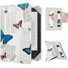 MoKo Custodia per 6 Pollici Kindle eReader da Tablet, Farfalla Vintage | Accessori eReader per 6 Kindle/Kobo Clara/Tolino E-Book Tablets, Custodia Leggera Folio ,Cinghia da Mano, Cavalletto
