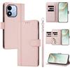 LIAOCY Custodia a Libro Portafoglio per Xiaomi Redmi Note 17 4G / 5G, Pelle PU con Fibbia Magnetica [9 Scomparti per Carte], Cover Business Antiurto con Supporto, Pink.