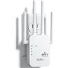 TVVNHA Ripetitore WiFi 1200 Mbps, 5GHz/2.4GHz Dual-Band Wireless Extender Potente, WiFi Amplificatore con 4 Antenne, Porta Gigabit Ethernet, WPS, Supporta 3 Modalità, Compatibile con Tutti i Box Internet