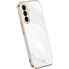 RankOne La Custodia del Telefono è Adatta per Samsung Galaxy A56 5G (6.7 Inches), Case per Cellulare in Silicone con Telaio Galvanico - Bianco