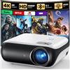 HAPPRUN Videoproiettore Nativo 1080P, Bluetooth 5.1 e Stereo Hi‑Fi