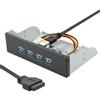 System-S Cavo USB 3.0 Hub a Scheda Madre 20 Pin 4 Porte Pannello Frontale
