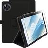 zZjoOoj Custodia Cover Per Doogee U11/U11 Pro/TECLAST P50T 11 Pollici Tablet con 1 Pezzi Pellicola Vetro Temperat, Ultra Sottile,Custodia in Pelle PU Premium con Funzione Leggio Verticale,Nero