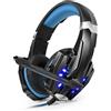 Tomvorks KOTION EACH G9000 Cuffie da Gioco Over-ear con Microfono con Isolamento Acustico per Laptop Desktop, Luce a LED per Un'esperienza di Gioco Coinvolgente (#1)