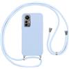 Vauki Cover per Cordino con Collana per Xiaomi 12 Lite 6.55, Custodia Silicone Morbido con Corda, Case Tracolla Antiurto con Necklace Regolabile per xiaomi 12 lite 5g, Viola