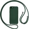 Vauki Cover per iPhone 8/iPhone SE 2020/iPhone 7/SE 2022 con Cordino, Silicone Custodia con Laccio Collana Tracolla, Antiurto Ultra-Sottile Protettiva Cellulare Case per iPhone 8, Verde