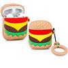 LEWOTE - Custodia Protettiva in Silicone per Airpods Apple 1 e 2 [Serie di Frutta e Cibo] (Hamburger)