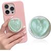 BDEPSTR Supporto per Smartphone a Forma di Cuore - Impugnatura Estensibile con Base Stabile - Colore Verde- Adatto per Video e Videochiamate