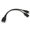 SYSTEM-S 3 in 1 OTG On The Go Host USB a (Femmina) a Micro USB (Maschio/Femmina) Cavo Dati Cavo 20 cm