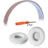 xperTEK Solo3 - Kit di riparazione per cuffie Beats Solo 3 Wireless e Solo 2 Wireless (fascia oro rosa + cuscinetti bianchi)
