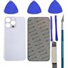 Alovexiong Vetro posteriore di ricambio per iPhone 13 Pro con strumenti di | Vetro posteriore di ricambio per iPhone 13 Pro con pellicola adesiva premontata e kit di riparazione (argento)
