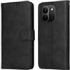 YUXING Cover per Xiaomi Redmi Note 17 Pro Max 5G, Custodia a Libro in Pelle | Portafoglio, Blocco RFID, Porta Carte e Tasca Contanti, Chiusura Magnetica, Supporto, Antiurto-Nero