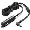 TAIFU 45W Caricabatterie Auto per HP 14 14s Notebook Pavilion X360 Stream 11 13 14 ProBook 400 600 Serie EliteBook 700 800 1000 Envy Probook Chromebook Laptop DC Car Alimentatore Caricatore Adattatore