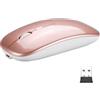 NHQZ Mouse Bluetooth Wireless Compatibile con Laptop/Macbook/iPad/iPhone (iOS 13.1.2 e successiva) Mini Mouse Ricaricabile 3DPI Regolabile Bluetooth4.0(c)