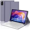 FOGARI Per Xiaomi Redmi Pad 2 2025 e Redmi Pad SE 2023 11 Pollici Cover Tastiera | Tastiera Bluetooth Rimovibile e Custodia Morbida TPU per Ufficio/Studio/Scrittura, Keyboard Wireless Portatile, Viola
