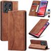 Jasonyu Cover per Motorola Edge 50 Pro, Portafoglio PU Pelle, Marrone | Flip Libro, Slot Porta Carte, Magnetica, Funzione Supporto, TPU Antiurto Custodia