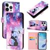 xinyunew Cover per Motorola Moto G53 5G/G13 4G/G23, Custodia Portafoglio Libro in Pelle Sintetica Antiurto Cover Flip Case con [Carta Fessura] [Supporto Stand] [Fibbia Magnetica], Panda