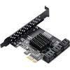 AceSupever Asm1166 - Scheda di espansione a 6 porte, PCIE3.0 GEN3 da 4X a SATA3.0 da 6 Gbps, componenti interni per dischi rigidi