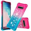 SIMao Silicone Custodia per Samsung Galaxy S10 Cover Glitter Liquido Floating Sabbie Mobili Custodia Morbido TPU Silicone Case Antiurto Cover Brillantini Liquido Quicksand Pendenza Custodia