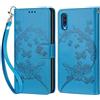 KENHONER Custodia per Samsung Galaxy A50 Cover, Blu | Portafoglio in Pelle PU Retro, Antiurto Flip, Slot per Schede, Funzione Stand, Chiusura Magnetica