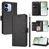 LIAOCY Custodia a Libro Portafoglio per Xiaomi Redmi Note 17 4G / 5G, Pelle PU con Fibbia Magnetica [9 Scomparti per Carte], Cover Business Antiurto con Supporto, Black.