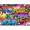BELECO 3x2m Tessuto Graffiti Sfondo anni '80 anni '90 Decorazioni per feste a tema Hip Hop Sfondo Graffiti Hip Hop Sfondo Urban Street Art Graffiti Decorazione festa di compleanno