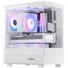 darkFlash Custodia per PC Micro ATX, preinstallazione con 3 ventole PWM ARGB, custodia per PC da gioco MATX in vetro temperato con doppia vista completa, porta di tipo C, supporta fino a 240 mm AIO