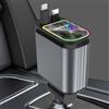 Aicharynic Caricatore da auto retrattile 4 in 1, 66 W, USB-C per accendisigari con LED, caricatore da auto con cavo i-Phone e tipo C, compatibile con iPhone, Samsung, Pixel, tablet, 12 V/24 V
