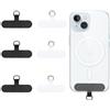 QinyOulhause Toppa per Cordino Cellulare 6 Pezzi Toppe di Ricambio per Cordino - Adattatore Per Catena Per Cellulare - Patch Pad per Telefono - Adatta a Tutte le Custodie Standard del Telefono