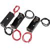 PATIKIL 12V 1 x 23A Sostituzione Cavi Doppi Cavi Nero Plastica Batteria Cella Custodia Supporto 3pz