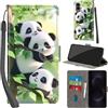 PHINIENLAND Cover per Samsung Galaxy S25 Edge custodia portafoglio Pandas | 3 scomparti carte, 1 tasca banconote, Chiusura magnetica, Supporto, Pelle PU flip cover per Samsung S25 Edge