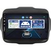 BXLIYER 9 Pollici Autoradio Per Jeep Renegade (2015-2018) - Senza fili CarPlay + Android Auto - Android 14 - GRATUITI Camera - DAB Volante Mirror-link DSP Dual-Band WIFI - 2 Din