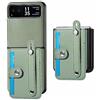 TingYR TINGTR Cover per Motorola RAZR 40 Custodia, Combinazione PC e Pelle, con Porta Cinturino da Polso + Porta Carte, Case Cover per Motorola RAZR 40.Verde