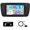 YZKONG Autoradio per Seat Ibiza 2009-2013 Radio con Wireless CarPlay Android Auto-Stereo Auto 7 Touchscreen con BT FM/RDS Radio USB Mic