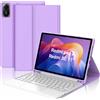 IVEOPPE Tastiera per Xiaomi Redmi Pad 2 11 Pollici/Xiaomi Redmi Pad SE 11 Pollici | Cover Keyboard Touchpad Staccabile, Italiano QWERTY, Custodia Tastiera Senza Fili Bluetooth per Redmi Pad 2, Viola chiaro