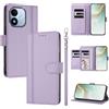 LIAOCY Custodia a Libro Portafoglio per Xiaomi Redmi Note 17 4G / 5G, Pelle PU con Fibbia Magnetica [9 Scomparti per Carte], Cover Business Antiurto con Supporto, Light Purple.