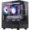 darkFlash Custodia per PC Micro ATX, preinstallazione con 3 ventole PWM ARGB, custodia per PC da gioco MATX in vetro temperato con doppia vista completa, porta di tipo C, supporta fino a 240 mm AIO