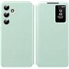 Nshkeji Cover per Samsung Galaxy S26 Plus Intelligente in Pelle [Smart View] Custodia Galaxy S26 Plus 5G Clear View Flip Pelle in Libro Portafoglio Flip, Carta Fessura, Wallet Custodie S View，Vert