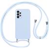 Vauki Cover per Cordino con Collana per Samsung Galaxy A53 5G 6.5, Custodia Silicone Morbido con Corda, Case Tracolla Antiurto con Necklace Regolabile per Samsung A53 5G, Viola