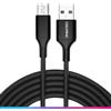 Oniverse Cavo Micro USB, cavo di ricarica intrecciato USB-A a Micro USB, compatibile con PS4 Pro Slim Xbox One PC Mac Android, 3 metri, ricarica rapida 2.4 A - nero